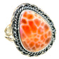 Fire Crab Agate Rings handcrafted by Ana Silver Co - RING93452