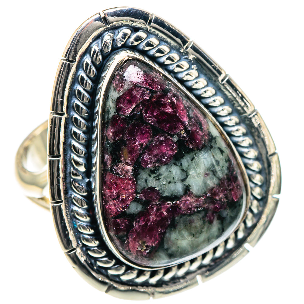 Russian Eudialyte Rings handcrafted by Ana Silver Co - RING93457