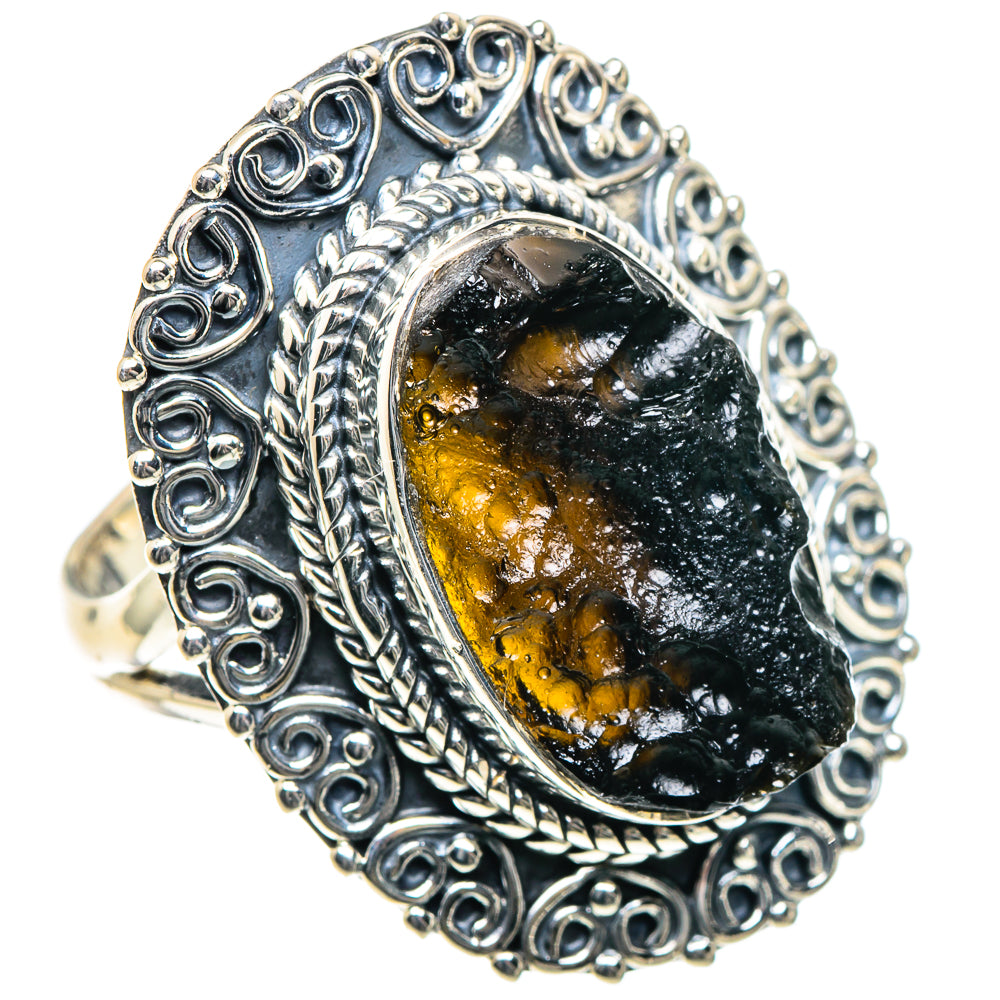 Tektite Rings handcrafted by Ana Silver Co - RING93462 - Photo 2