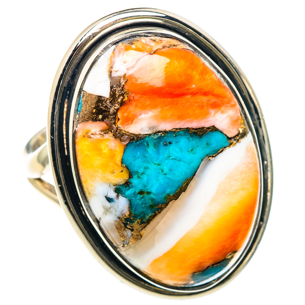 Spiny Oyster Turquoise Rings handcrafted by Ana Silver Co - RING93470