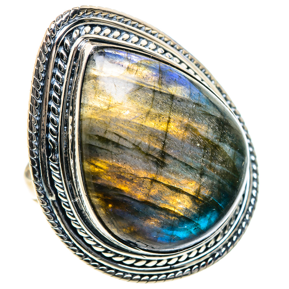 Labradorite Rings handcrafted by Ana Silver Co - RING93472