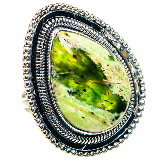 Australian Green Opal Rings handcrafted by Ana Silver Co - RING93481