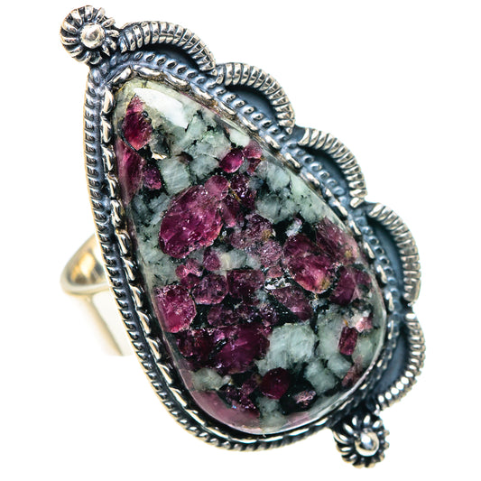 Russian Eudialyte Rings handcrafted by Ana Silver Co - RING93493