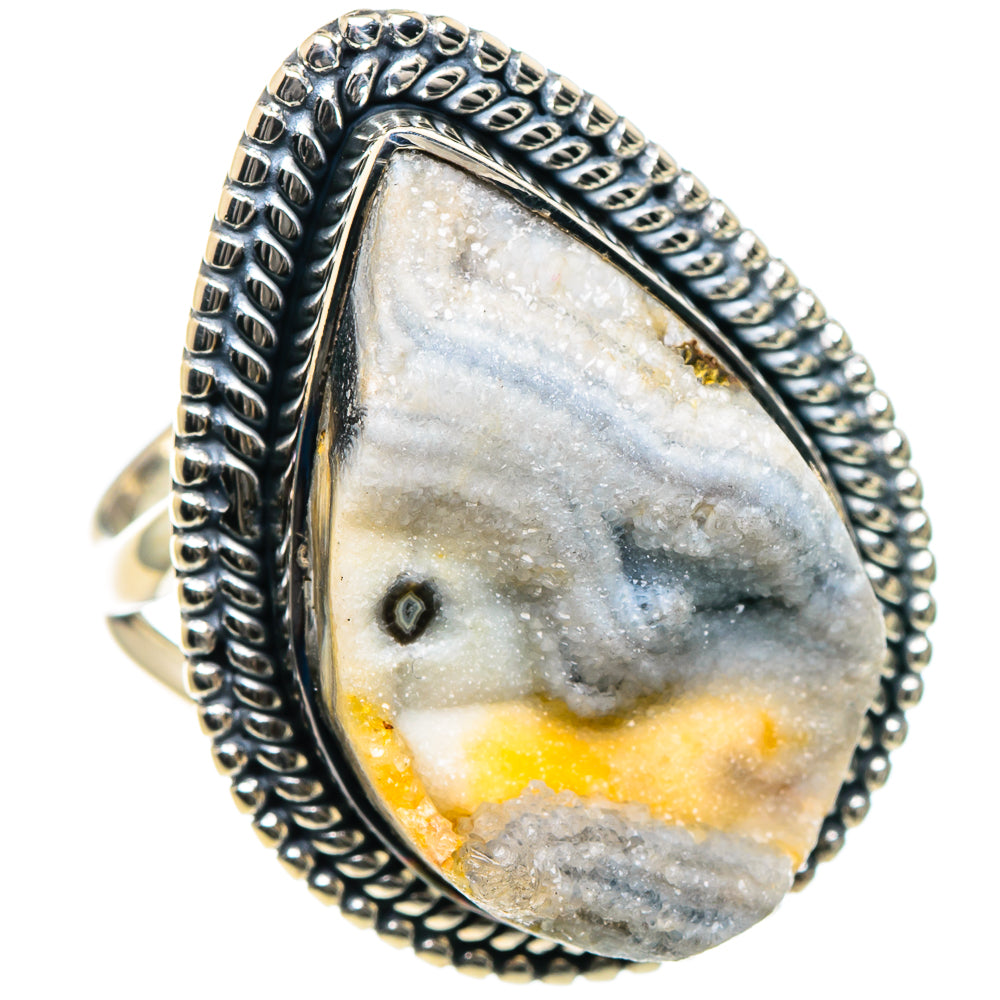 Desert Druzy Rings handcrafted by Ana Silver Co - RING93506