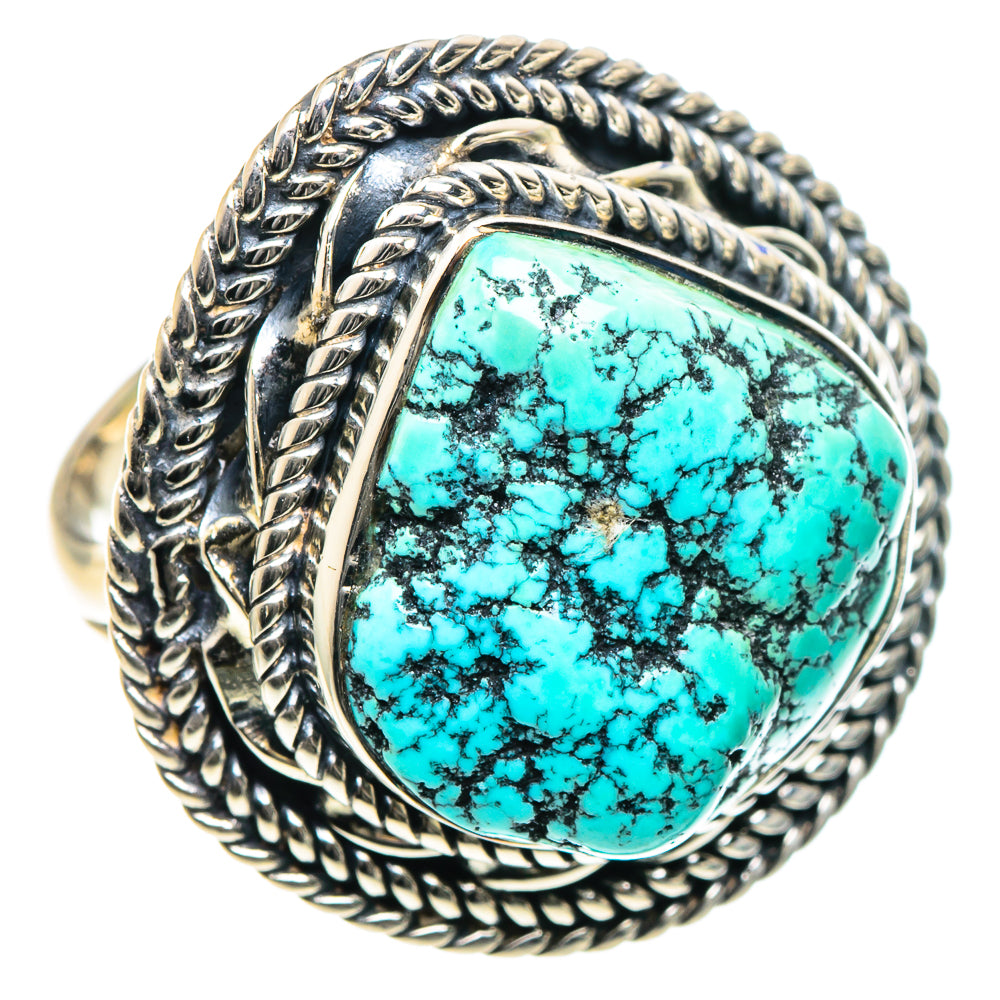 Tibetan Turquoise Rings handcrafted by Ana Silver Co - RING93513
