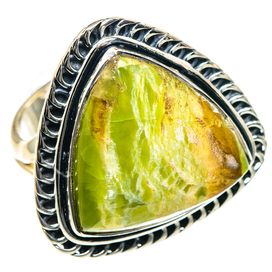 Australian Green Opal Rings handcrafted by Ana Silver Co - RING93518