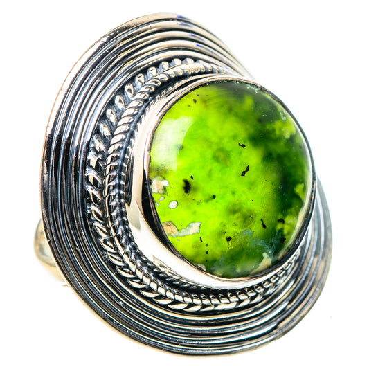 Australian Green Opal Rings handcrafted by Ana Silver Co - RING93522
