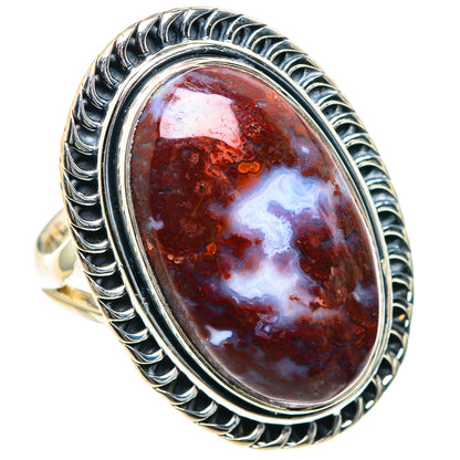 Plume Agate Rings handcrafted by Ana Silver Co - RING93526