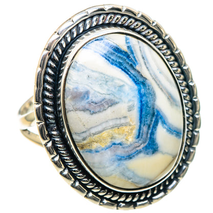 Blue Scheelite Rings handcrafted by Ana Silver Co - RING93539