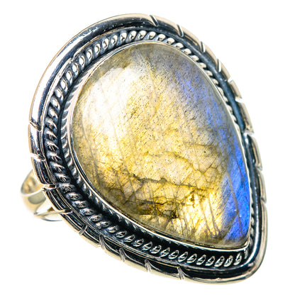 Labradorite Rings handcrafted by Ana Silver Co - RING93540