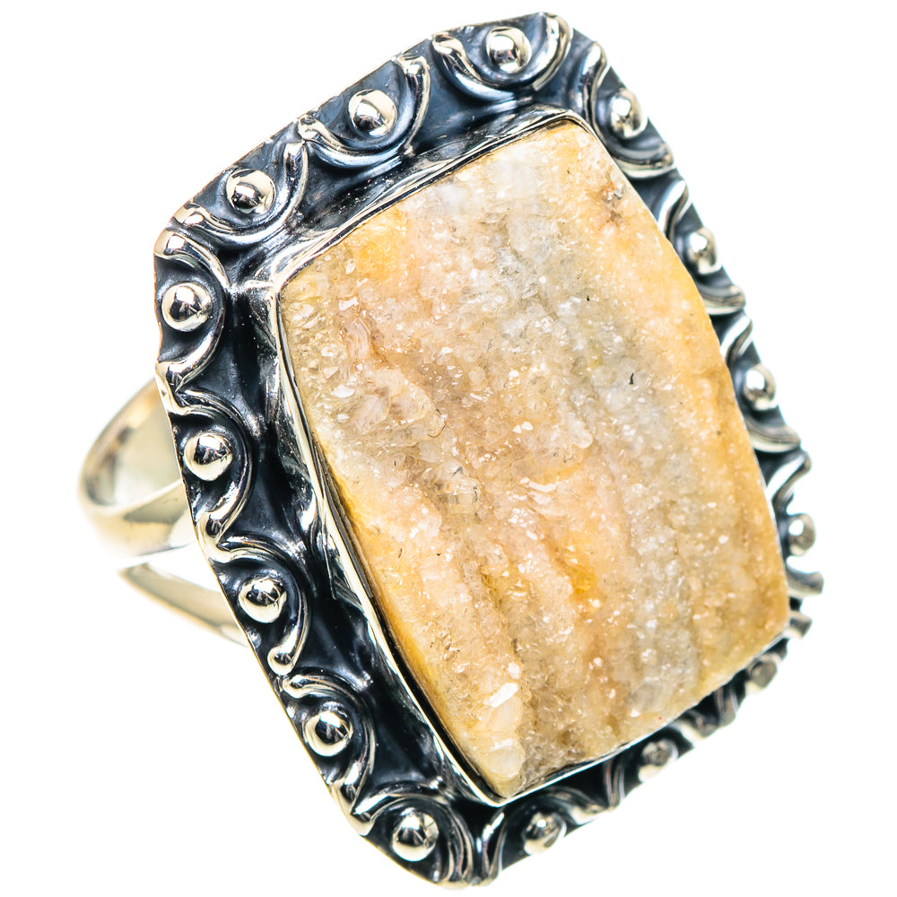 Desert Druzy Rings handcrafted by Ana Silver Co - RING93559
