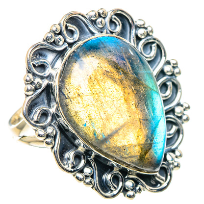 Labradorite Rings handcrafted by Ana Silver Co - RING93567
