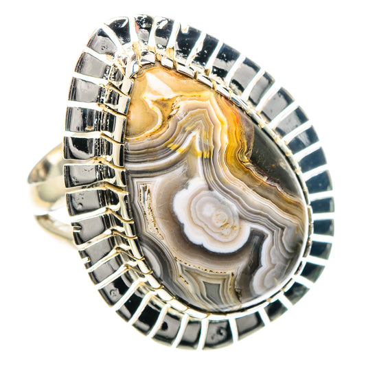 Laguna Lace Agate Rings handcrafted by Ana Silver Co - RING93574