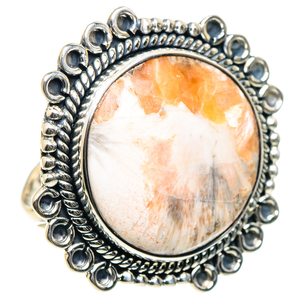 Scolecite Rings handcrafted by Ana Silver Co - RING93582