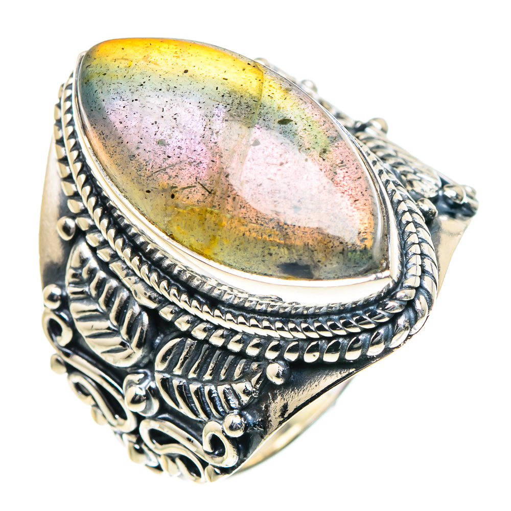 Labradorite Rings handcrafted by Ana Silver Co - RING93603