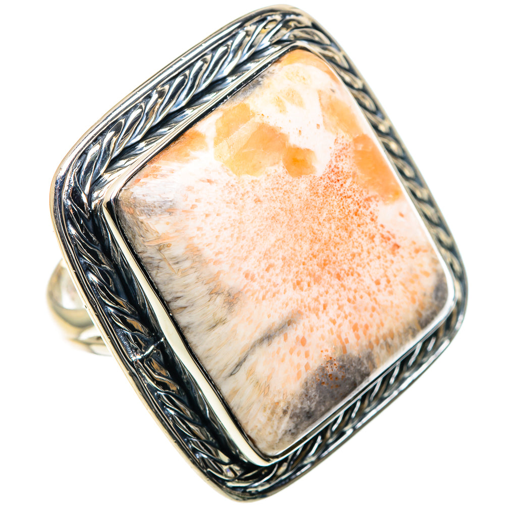 Scolecite Rings handcrafted by Ana Silver Co - RING93613