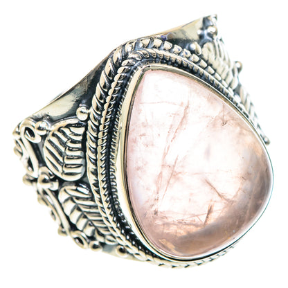 Rose Quartz Rings handcrafted by Ana Silver Co - RING93616