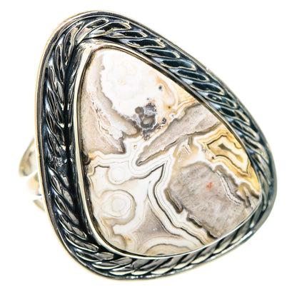 Laguna Lace Agate Rings handcrafted by Ana Silver Co - RING93619 - Photo 2