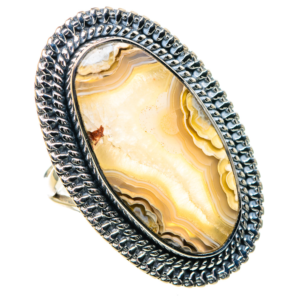 Laguna Lace Agate Rings handcrafted by Ana Silver Co - RING93620 - Photo 2