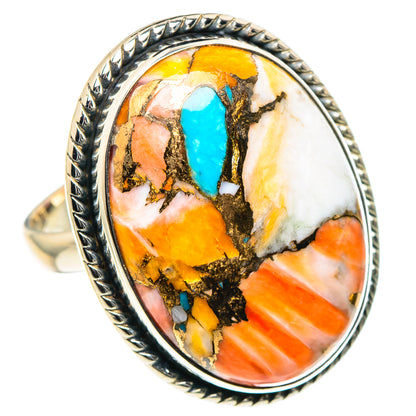 Spiny Oyster Turquoise Rings handcrafted by Ana Silver Co - RING93628