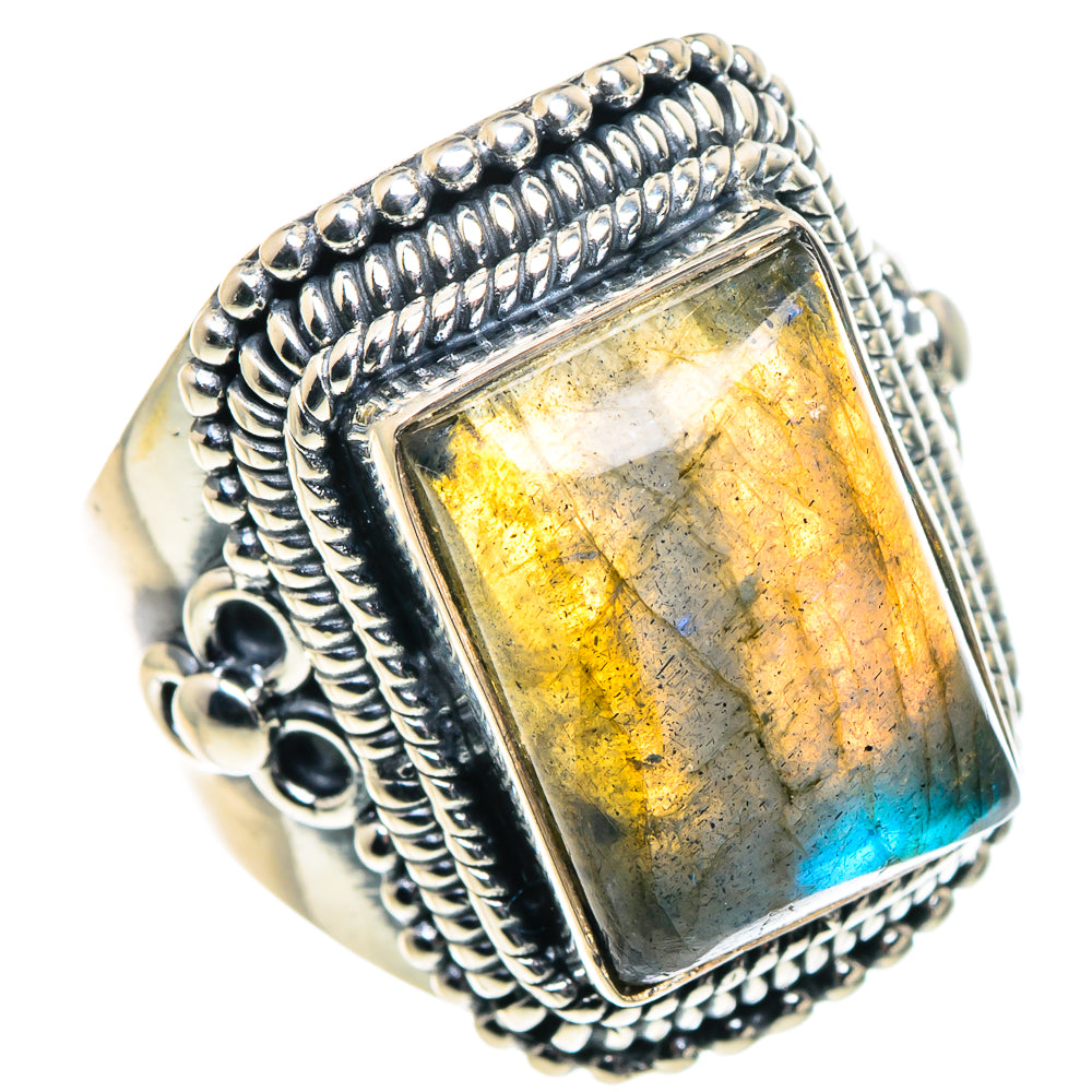 Labradorite Rings handcrafted by Ana Silver Co - RING93631