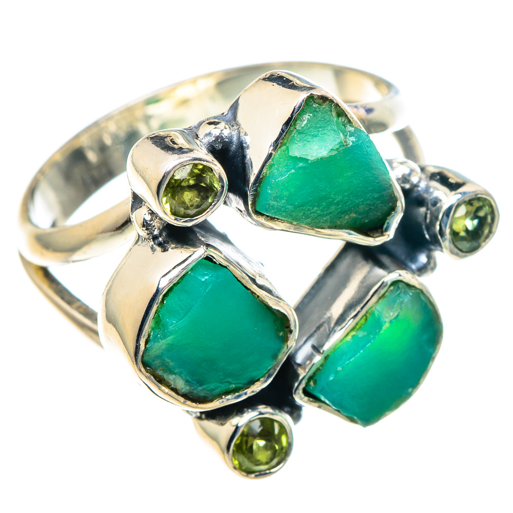 Chrysoprase Rings handcrafted by Ana Silver Co - RING93635