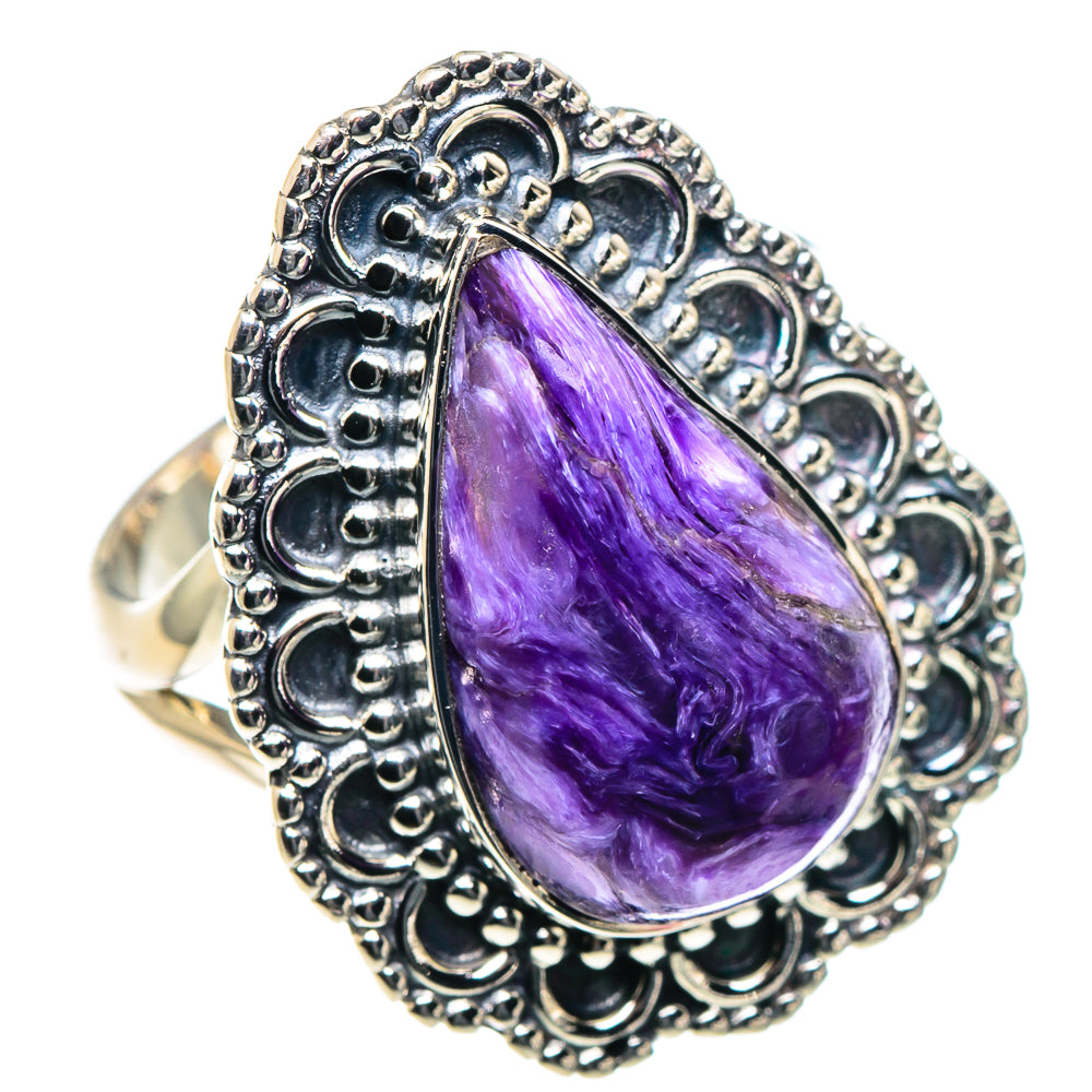 Charoite Rings handcrafted by Ana Silver Co - RING93646
