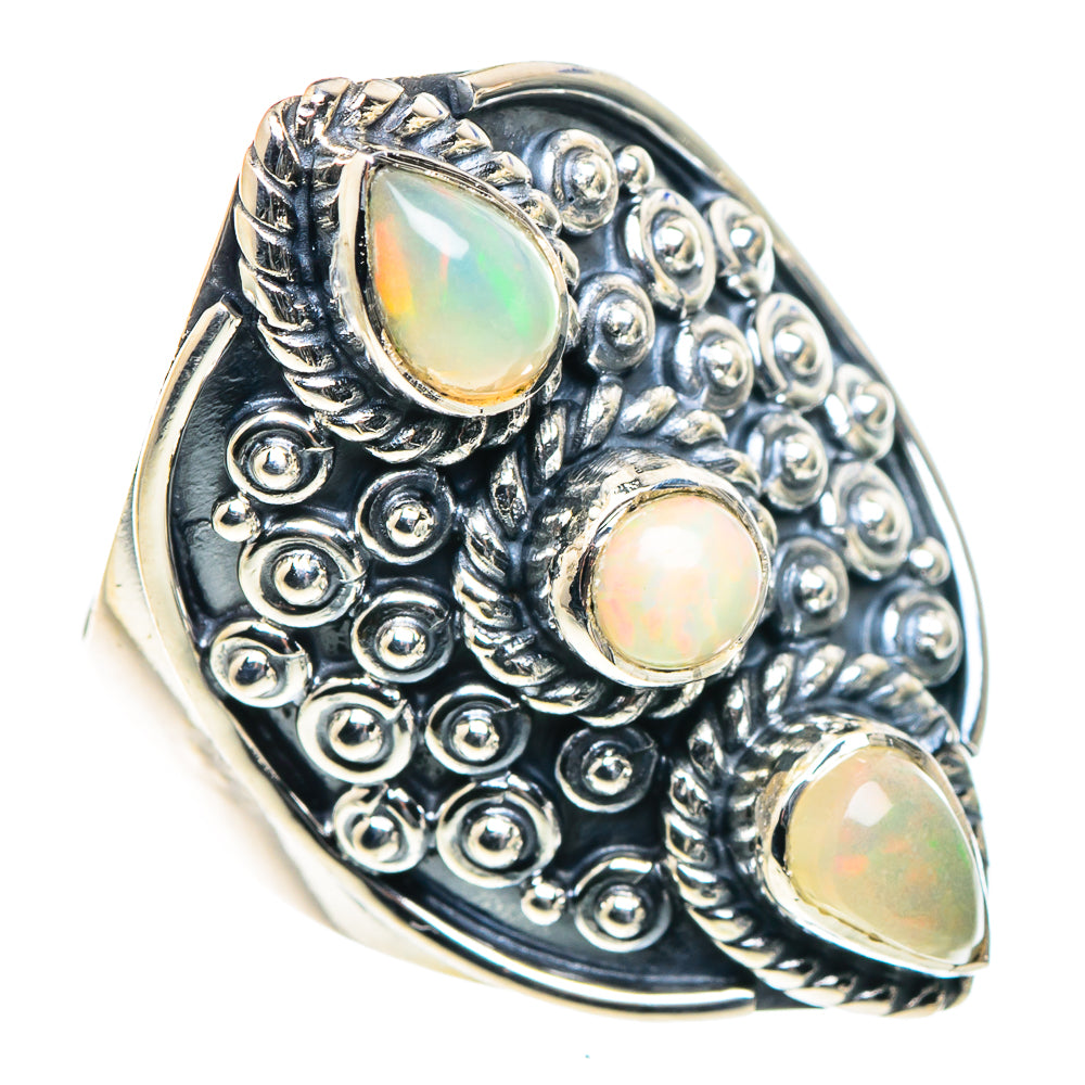 Ethiopian Opal Rings handcrafted by Ana Silver Co - RING93655