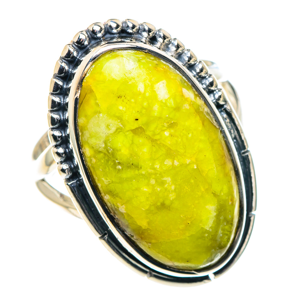 African Green Opal Rings handcrafted by Ana Silver Co - RING93658