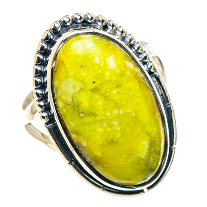 African Green Opal Rings handcrafted by Ana Silver Co - RING93658