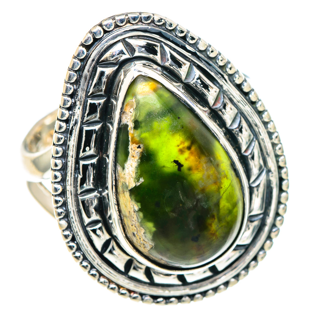 Australian Green Opal Rings handcrafted by Ana Silver Co - RING93665