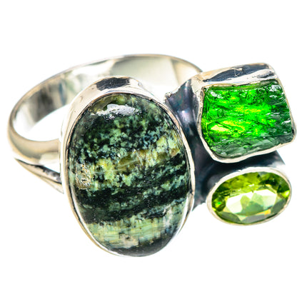 Lizard Jasper Rings handcrafted by Ana Silver Co - RING93694