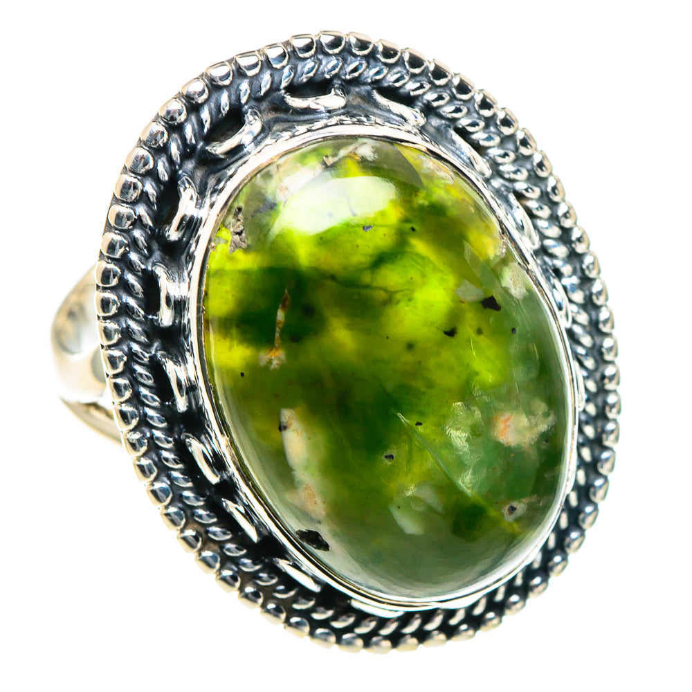 Australian Green Opal Rings handcrafted by Ana Silver Co - RING93720