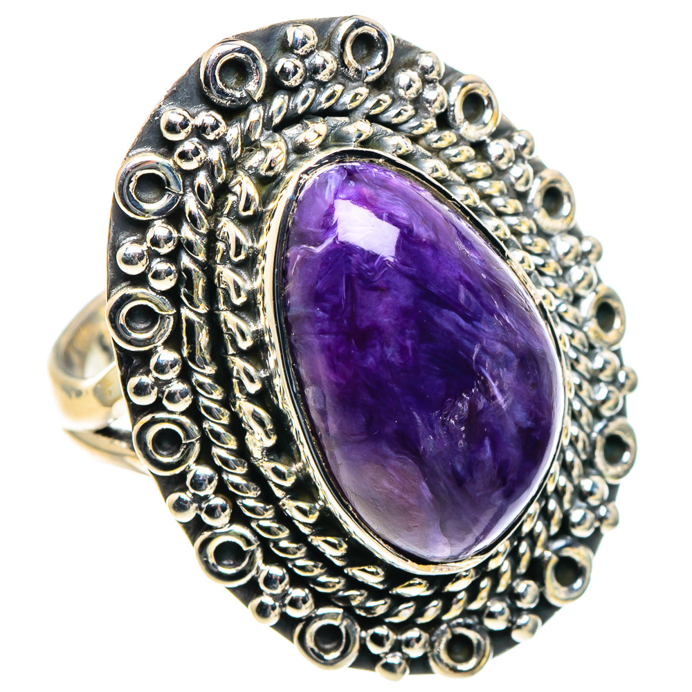 Charoite Rings handcrafted by Ana Silver Co - RING93731 - Photo 2