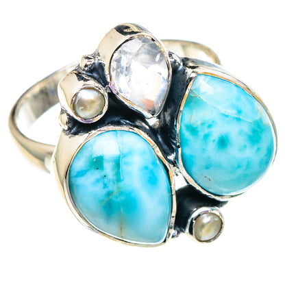 Larimar Rings handcrafted by Ana Silver Co - RING93741