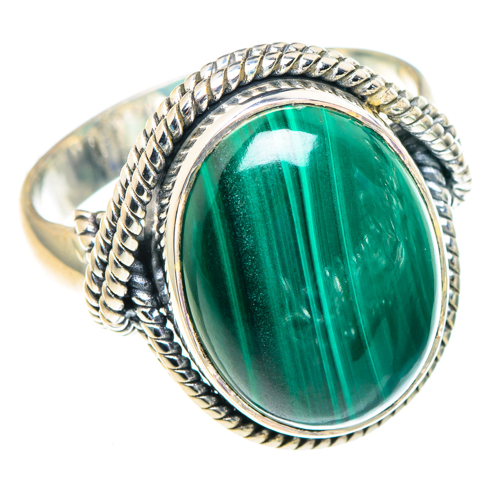Malachite Rings handcrafted by Ana Silver Co - RING93745