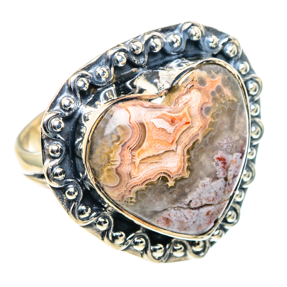 Laguna Lace Agate Rings handcrafted by Ana Silver Co - RING93746