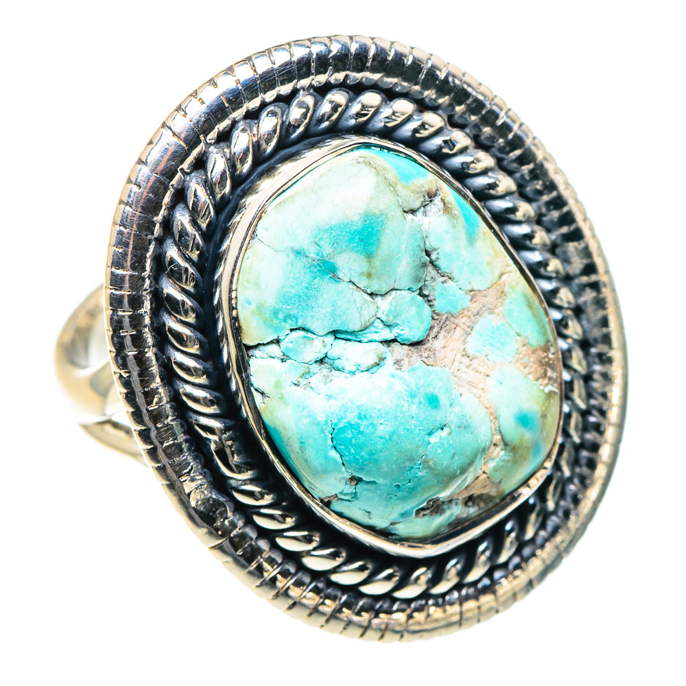 Tibetan Turquoise Rings handcrafted by Ana Silver Co - RING93764