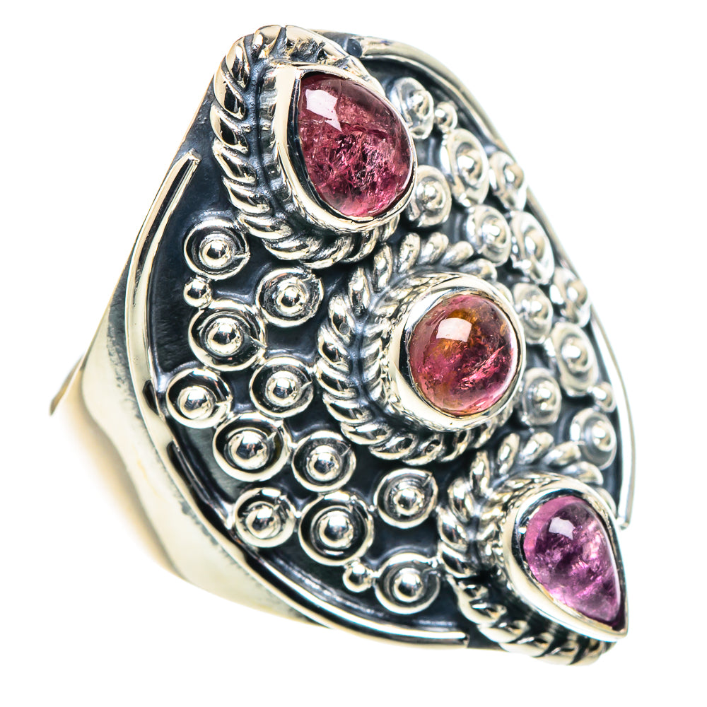 Pink Tourmaline Rings handcrafted by Ana Silver Co - RING93771