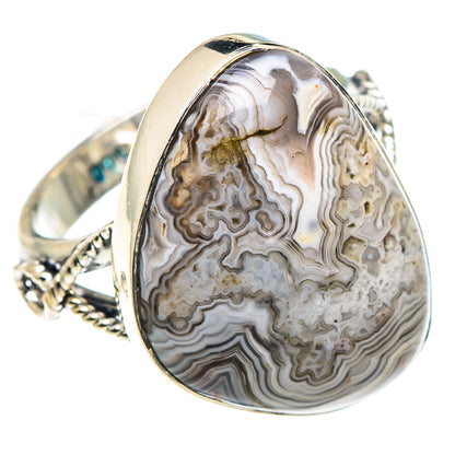 Laguna Lace Agate Rings handcrafted by Ana Silver Co - RING93775