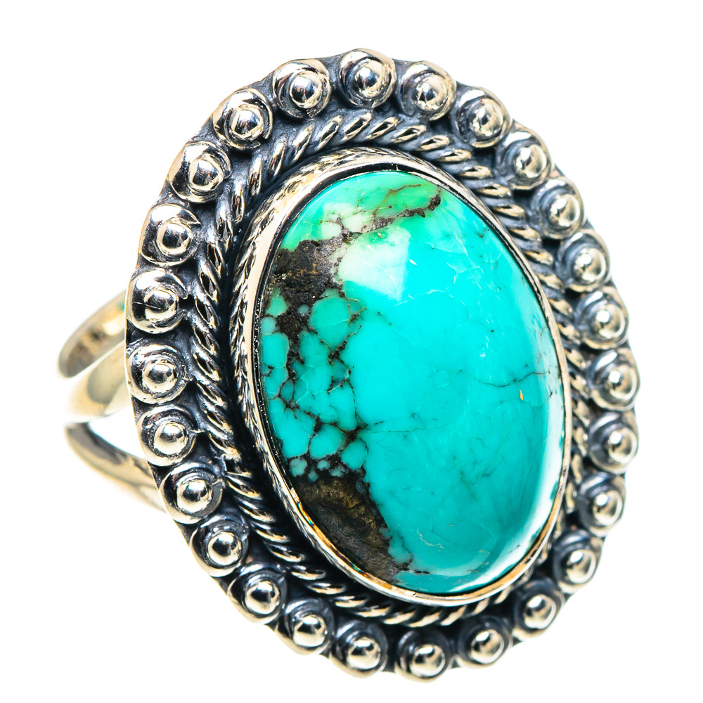 Tibetan Turquoise Rings handcrafted by Ana Silver Co - RING93780