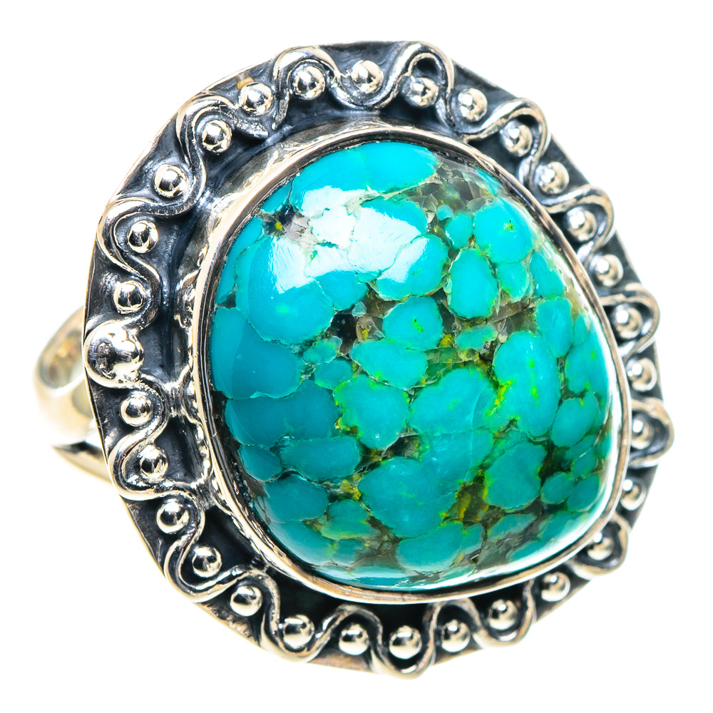 Tibetan Turquoise Rings handcrafted by Ana Silver Co - RING93783
