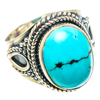 Tibetan Turquoise Rings handcrafted by Ana Silver Co - RING93789