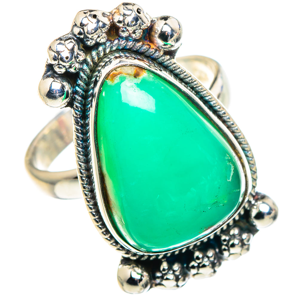 Chrysoprase Rings handcrafted by Ana Silver Co - RING93791