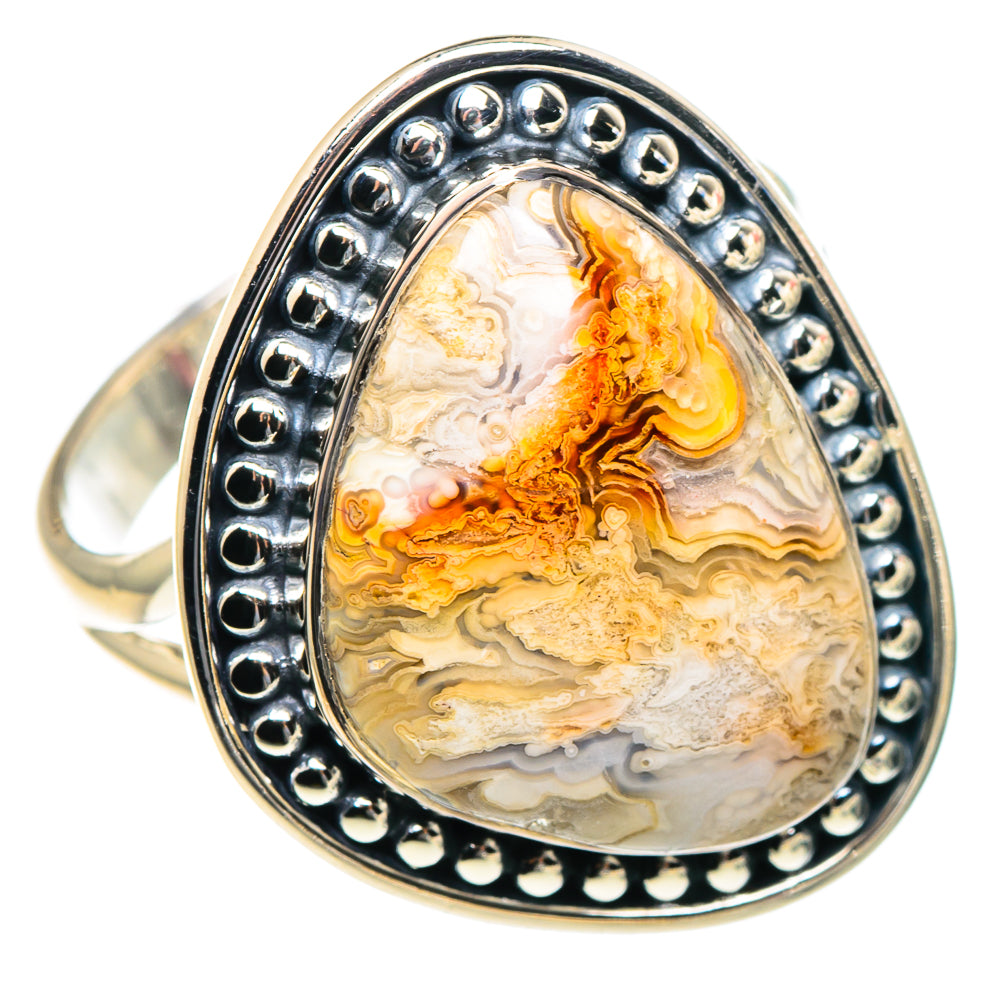Laguna Lace Agate Rings handcrafted by Ana Silver Co - RING93794 - Photo 2