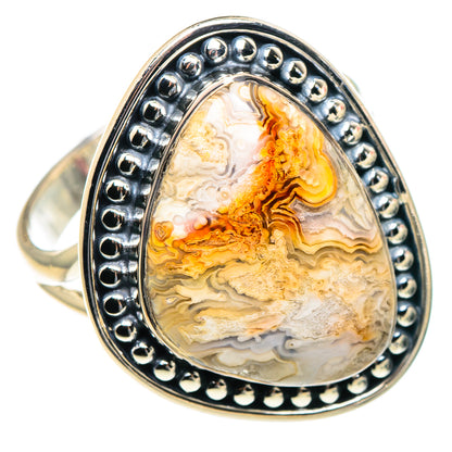 Laguna Lace Agate Rings handcrafted by Ana Silver Co - RING93794 - Photo 2