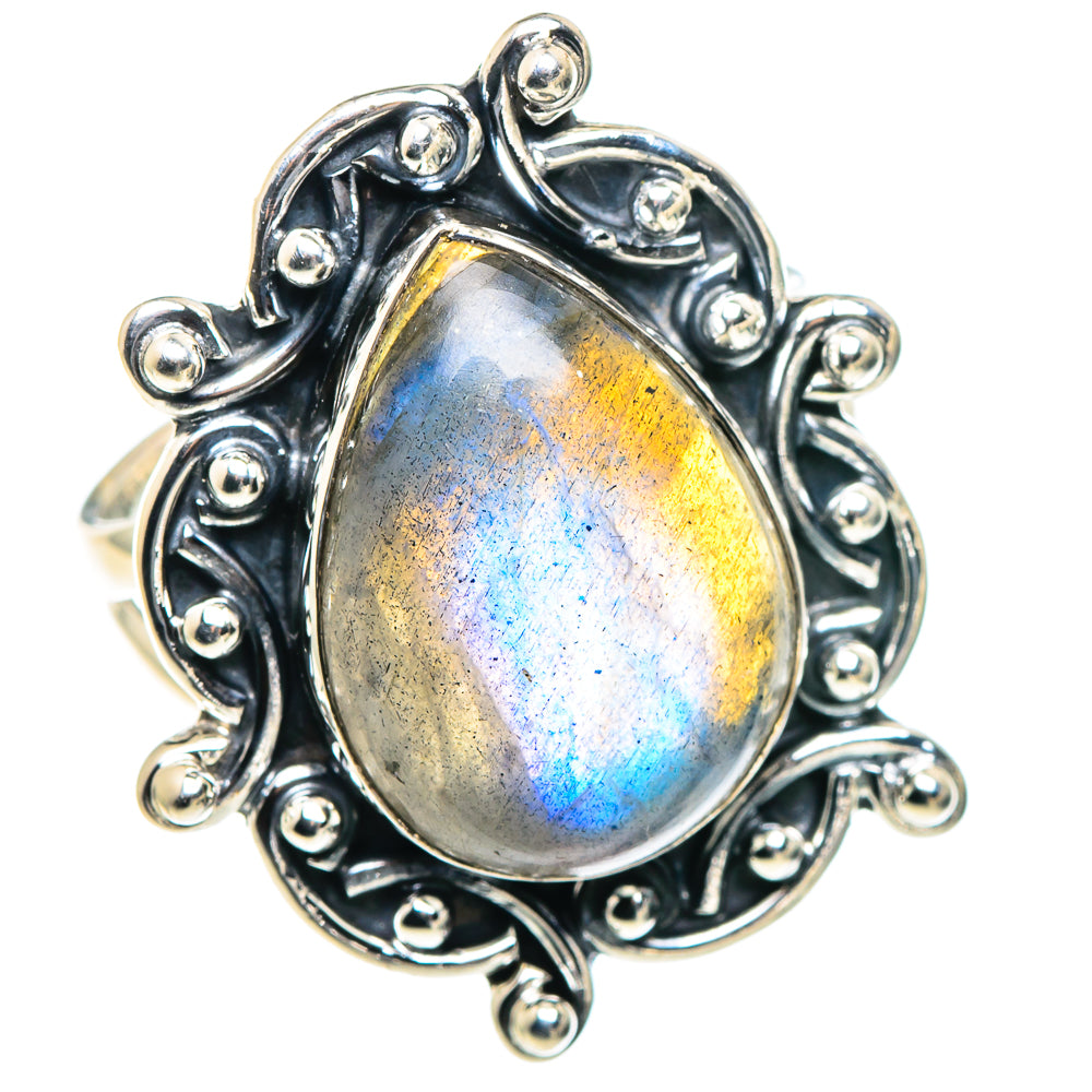 Labradorite Rings handcrafted by Ana Silver Co - RING93802