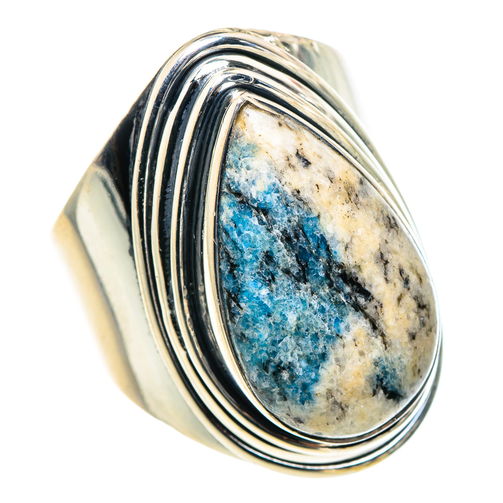 K2 Blue Azurite Rings handcrafted by Ana Silver Co - RING93803