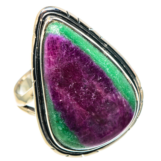 Ruby Zoisite Rings handcrafted by Ana Silver Co - RING93825