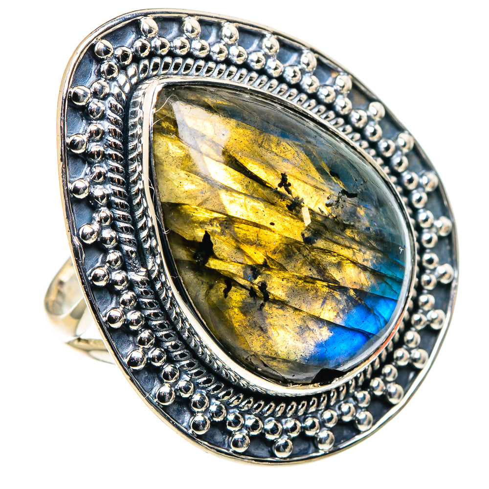 Labradorite Rings handcrafted by Ana Silver Co - RING93830